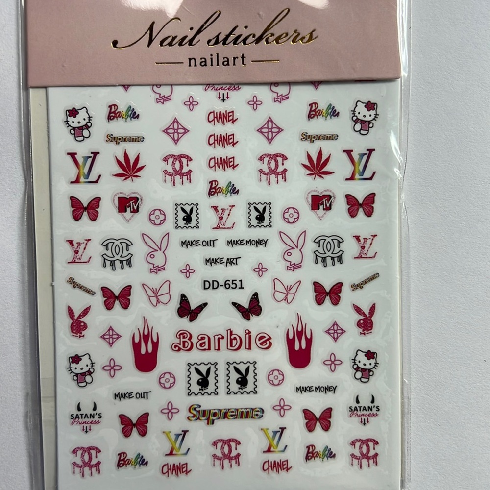BARBIE NAIL STICKERS